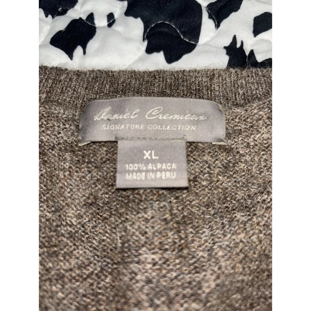 Daniel Cremieux XL  100% Alpaca Signature collection Argyle Pattern V Neck Gramp
